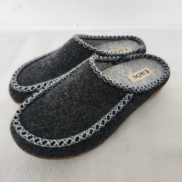Taos Woollery Clogs Unisex Charcoal Wool Lined Slip On Comfort Shoes Size EU 42 - Picture 1 of 12